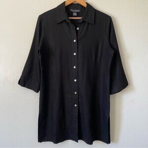 Dialogue Linen Blend Shirt/Tunic Dress